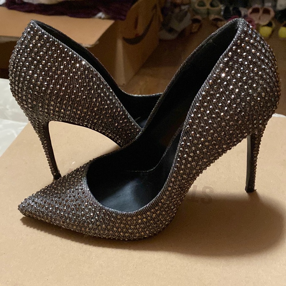 Steve Madden rhinestone pumps